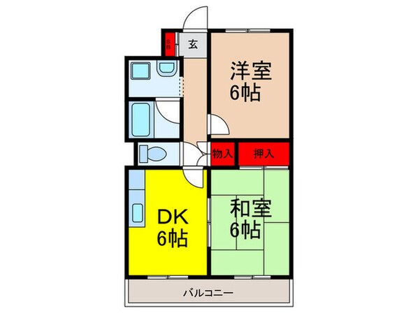 万代マンション２の物件間取画像